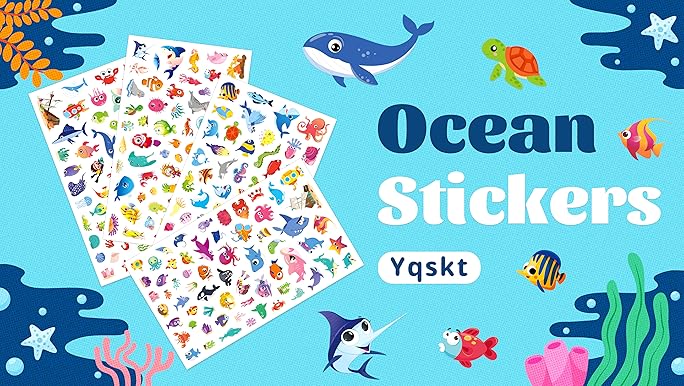 Amazon.com: Yqskt 1984 PCS Ocean Stickers for Kids, 32